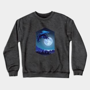 Raven Moon Hex Frame Crewneck Sweatshirt